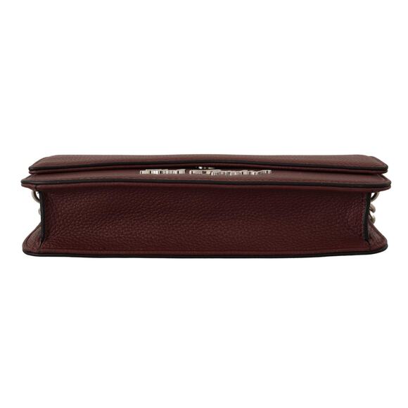 Karl Lagerfeld Elegant Wine Leather Evening Clutch - Picture 4 of 8